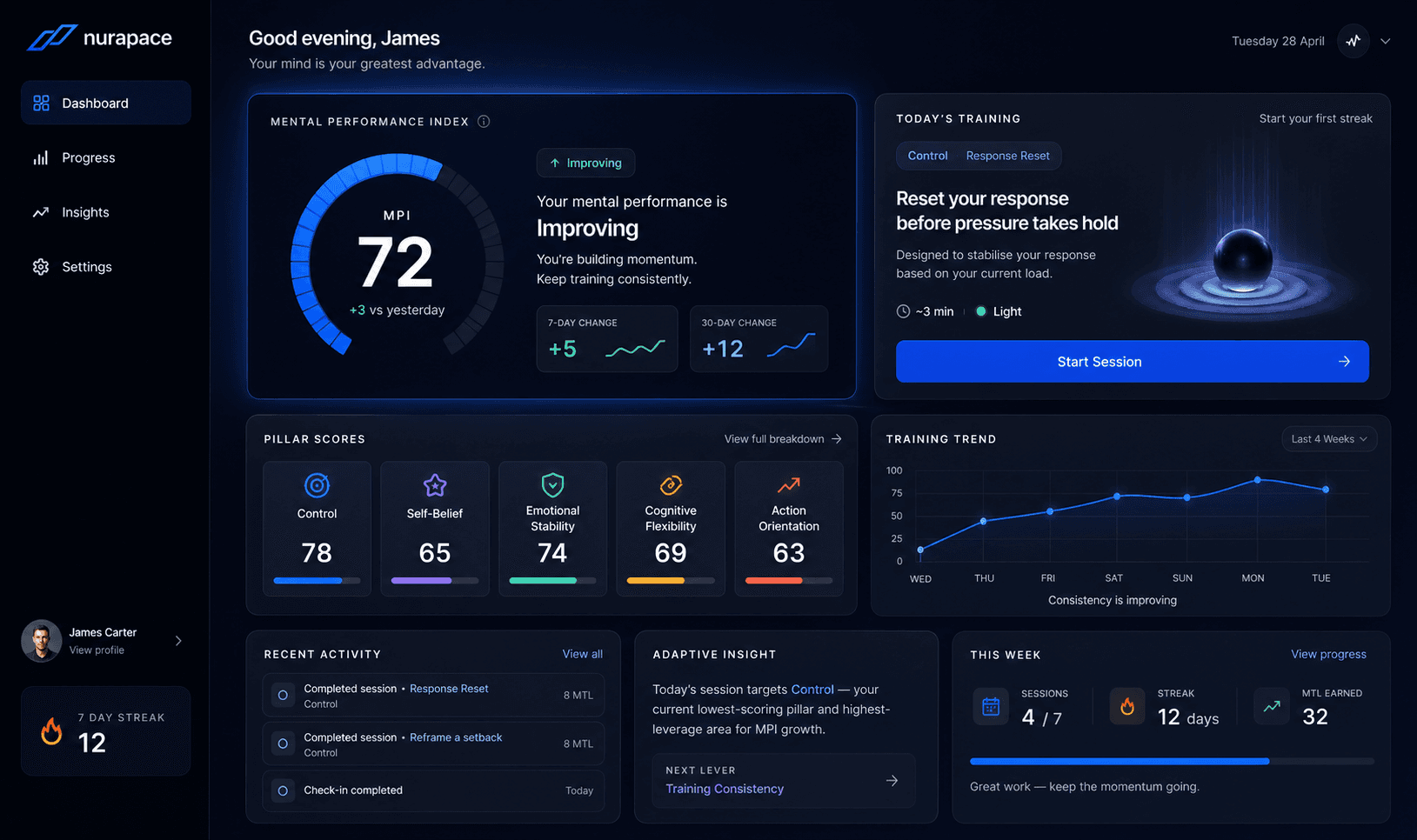 nurapace dashboard